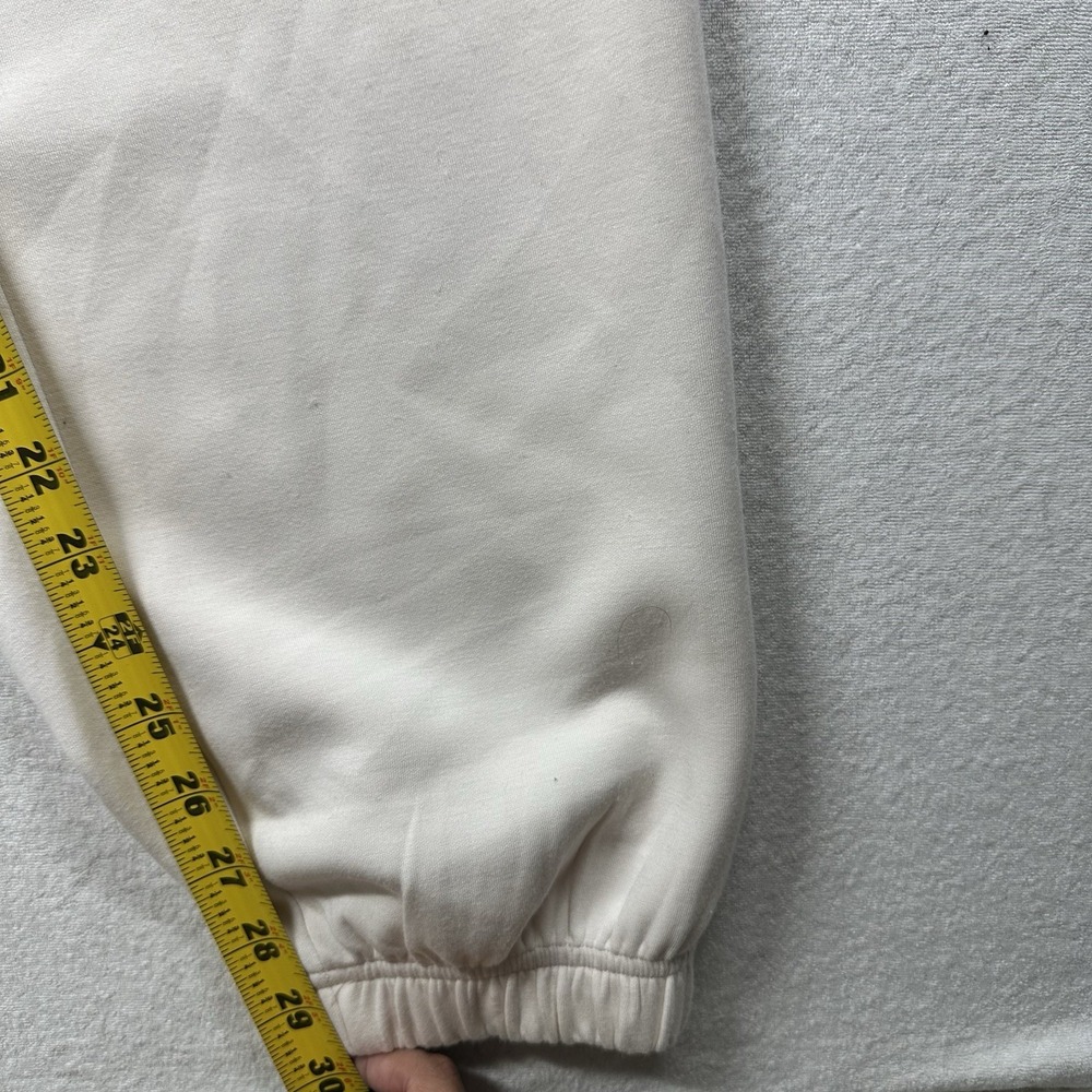 PAC 1980 Women Ivory Joggers Size S Drawstring Sweatpants Casual Lounge - Picture 7 of 14